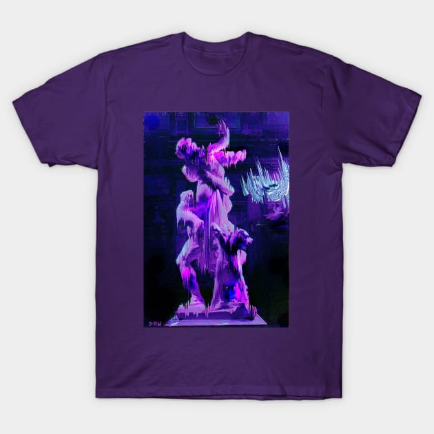 Vaporwave greek glitch statue T-Shirt by isarol